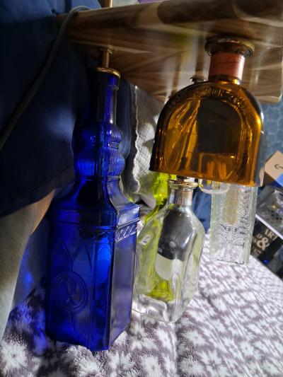 5 Multi Color Glass Bottle Light Fixture - Thumbnail 9