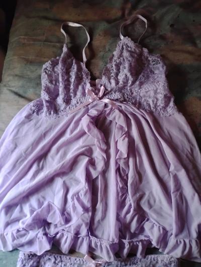 A Brand New Two Piece Purple lingerie outfit - Thumbnail 3