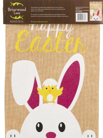 Briarwood Lane 125x18 Easter Bunny Burlap Garden Flag - Thumbnail 2