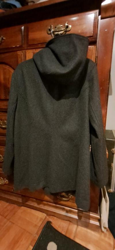 Cato dark gray hooded Jacket with lining on the inside - Thumbnail 4