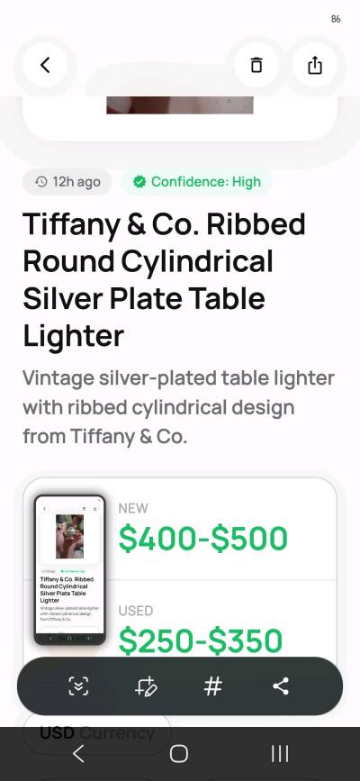 a tiffany n co antique table lighter zippo