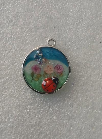 Floral Pendant with Necklace made just for you - Thumbnail 3