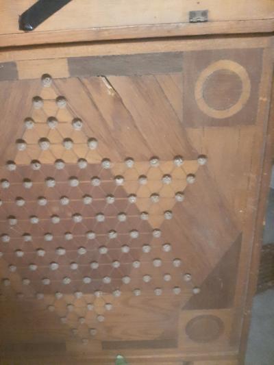 vintage carrom panel wodode 2 sided chienese checker board - Thumbnail 7