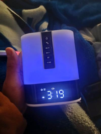 A Bluetooth clock and speaker that glows in the dark - Thumbnail 4