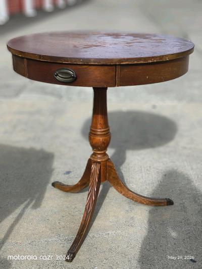 Single Vintage Mersman Drum Table - Thumbnail 5