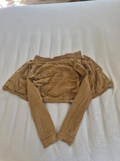 Luvamia Brown Cropped Denim Jacket Medium - Thumbnail 8