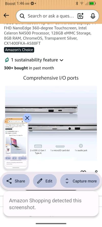 BRAND NEW OBO WILL SHIP Asus Chromebook brandnew 14 inch - Thumbnail 4