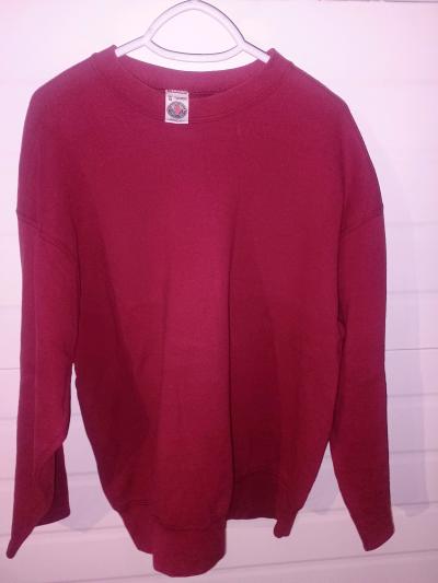 Vintage 90s MunsingWear Burgandy Blank Sweatshirt Made USA - Thumbnail 2