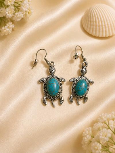 Turquoise Sea Turtle Jewelry Set  Necklace Bracelet  Earring - Thumbnail 3