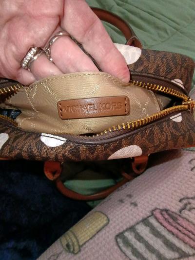 Michael Kors Small 2 handle polka dot signature bag - Thumbnail 6