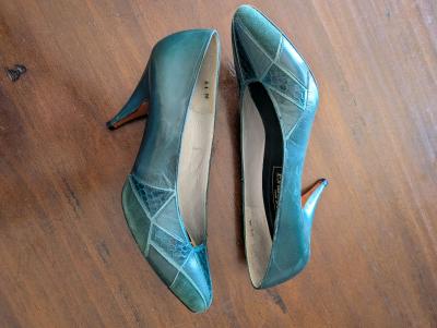 vintage Evan Picone Emerald Pumps - Thumbnail 2