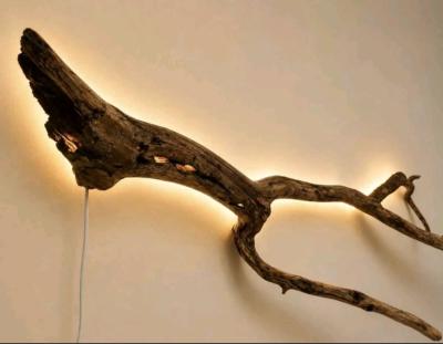 Luxury Handcrafted natural Wood wall light Rustic Modern Ele - Thumbnail 4