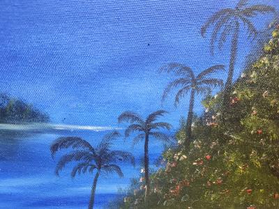 Serene Florida Lagoon Original Oil painting on 8x10 canvas - Thumbnail 3