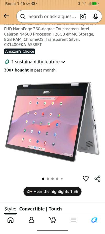 BRAND NEW OBO WILL SHIP Asus Chromebook brandnew 14 inch - Thumbnail 11