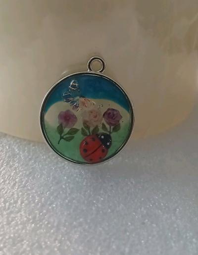 Floral Pendant with Necklace made just for you - Thumbnail 2