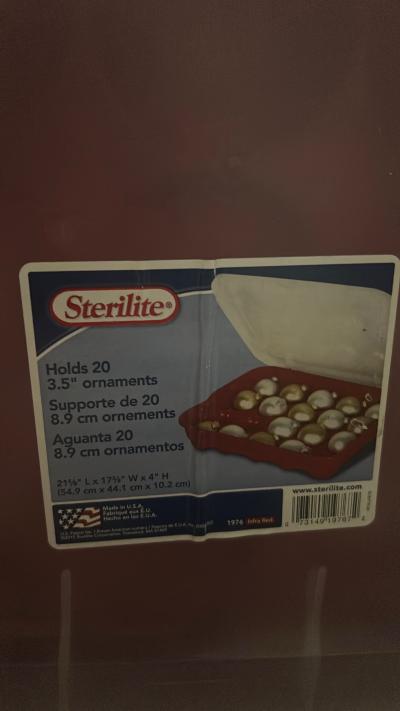 Sterilite Christmas Ornament Storage Bin  Holds 20 Ornaments - Thumbnail 2