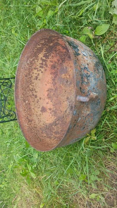 Large Cast Iron Cauldron Planter