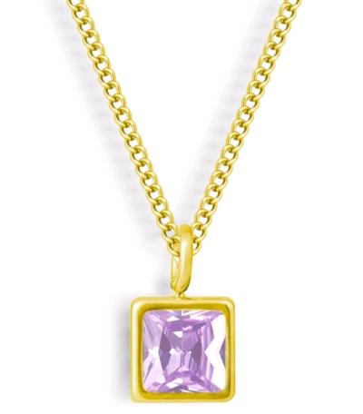 Amethyst Necklace In Gold