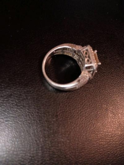 925 Sterling and 2ct diamond princess cut engagement ring - Thumbnail 4