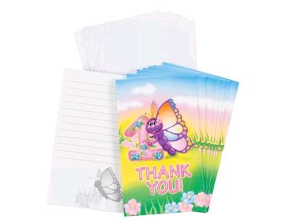 Butterfly 1st Birthday Thank You Cards  8 Pc