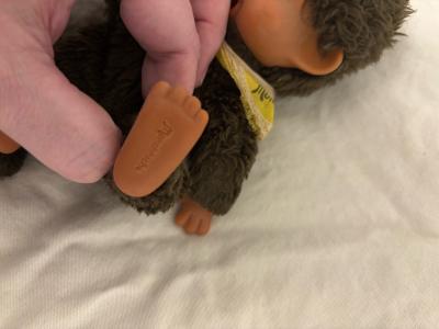 Rare 1974 Blue Eyed Monchhichi Seckiguci - Thumbnail 4