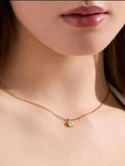 Blue Topaz Necklace - Thumbnail 2