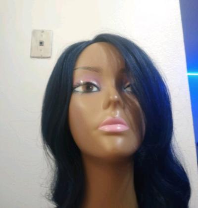 Blue and Black synthetic wig - Thumbnail 7