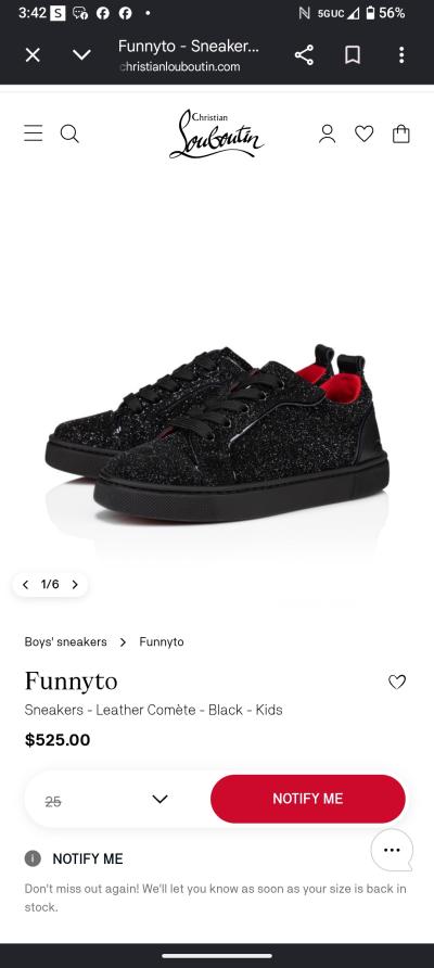 size 8 toddler shoes funnyto Christian loubautin leather - Thumbnail 5