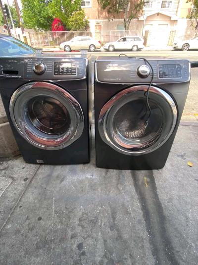 SET WASHER AND DRYER SAMSUNG SIDE BY SIDE OF STACKABLE