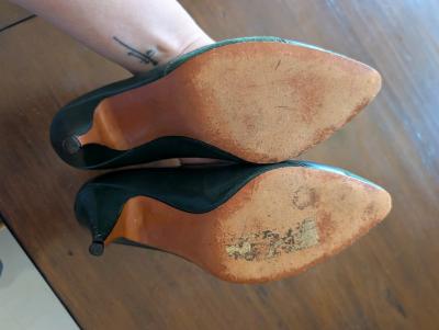 vintage Evan Picone Emerald Pumps - Thumbnail 4