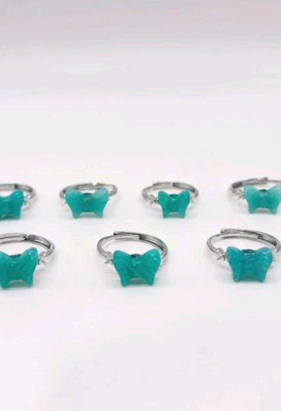 Amazonite Bow Tie Crystal Ring - Thumbnail 2