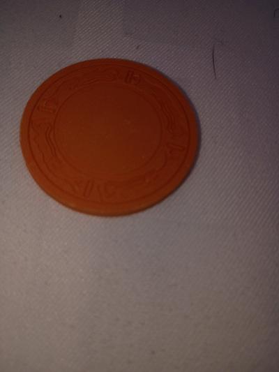vintage orange clay pokerchips - Thumbnail 2