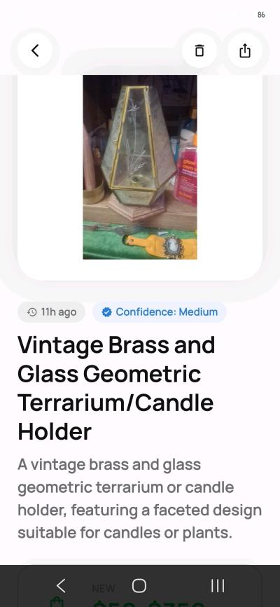 geometric candle holder lamp