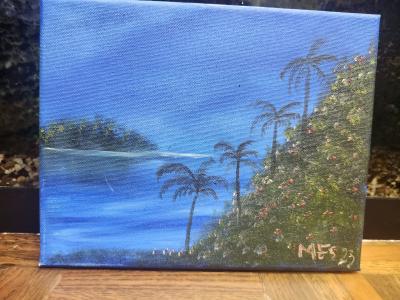 Serene Florida Lagoon Original Oil painting on 8x10 canvas - Thumbnail 6