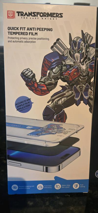 iPhone 15 Pro Max Privacy Screen Protector Auto Dust Elimina - Thumbnail 3