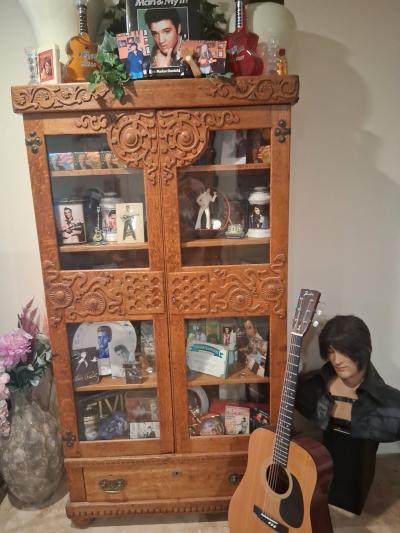 To many collectable to List in this cabinet an on top also