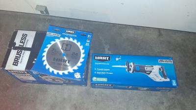 HART 20V Cordless Brushless Circular Saw and Reciprocating S