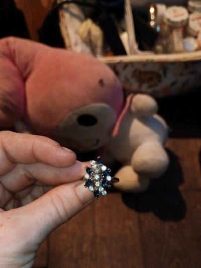 vintage sapphire diamond cocktail ring