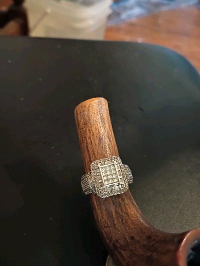 925 Sterling and 2ct diamond princess cut engagement ring - Thumbnail 8