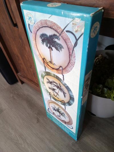 decorative palms holder set