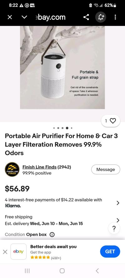 portable air purifier for home - Thumbnail 3