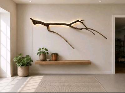 Luxury Handcrafted natural Wood wall light Rustic Modern Ele