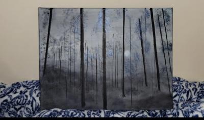 Devils Den State Park acrylic painting