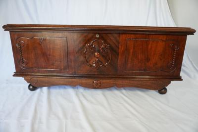 Vintage Cedar Lined Hope Chest | Solid Cedar Blanket Chest | Storage Trunk - Thumbnail 2