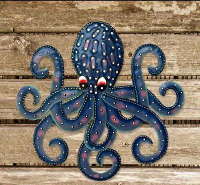 Wood Octopus Wall Decor