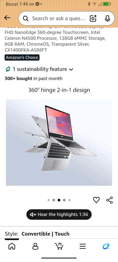BRAND NEW OBO WILL SHIP Asus Chromebook brandnew 14 inch - Thumbnail 10