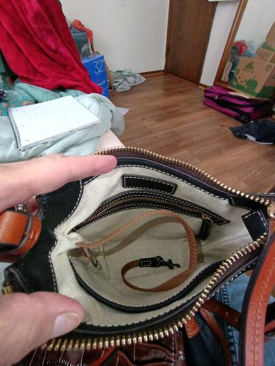 All leather Dooney and Bourke leather bag - Thumbnail 7