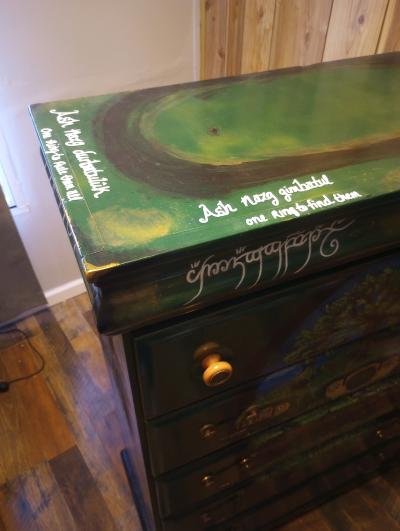LOTR Inspired Dresser Hand Painted - Thumbnail 4