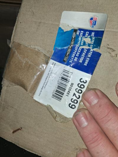 new heater core in box
