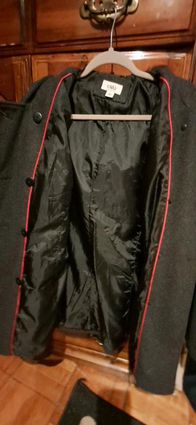 Cato dark gray hooded Jacket with lining on the inside - Thumbnail 3
